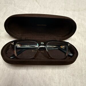 Tom Ford Tortoise Shell Eyeglasses with Case. They’re prescription.